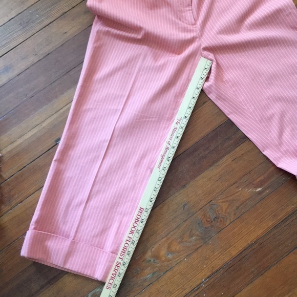 Ann Taylor Peach pin striped culottes with cuffs - Picture 10 of 10